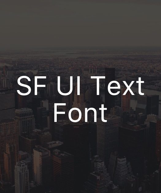 SF UI Font Free Download