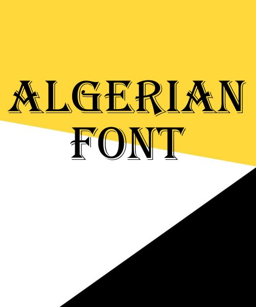 Algerian Font Free Download