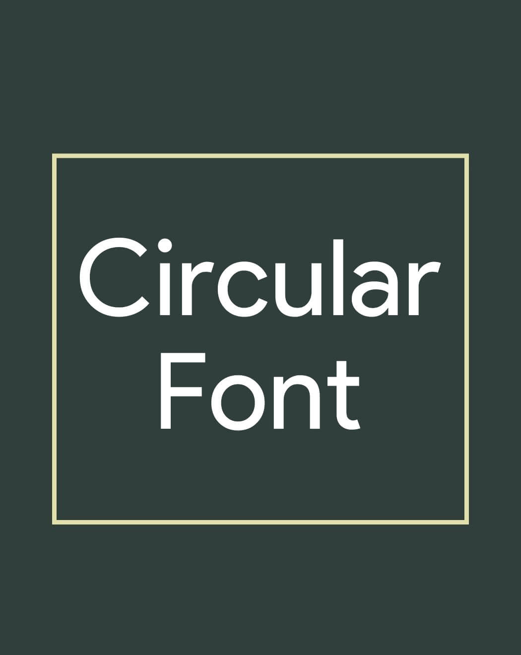 Circular Font Free Download