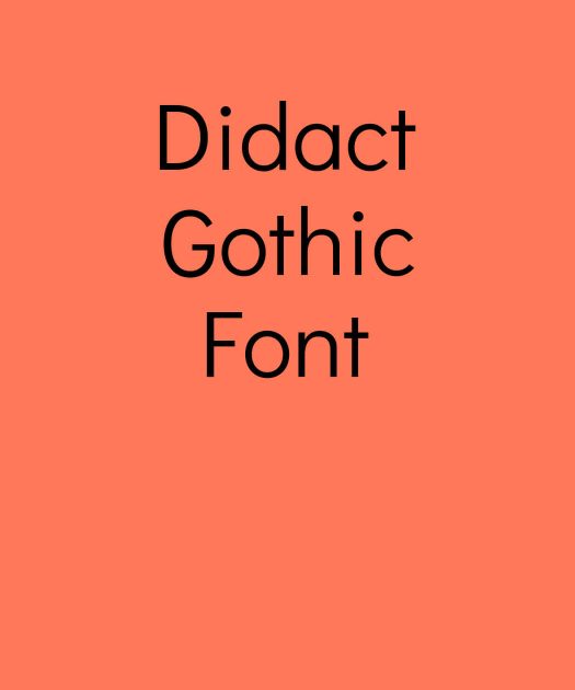 Didact Gothic Font Free Download