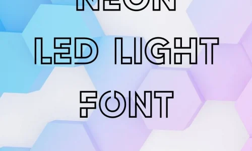 Neon LED Light Font Free Download