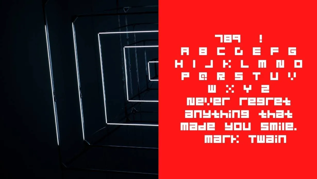 View of Block Font Family