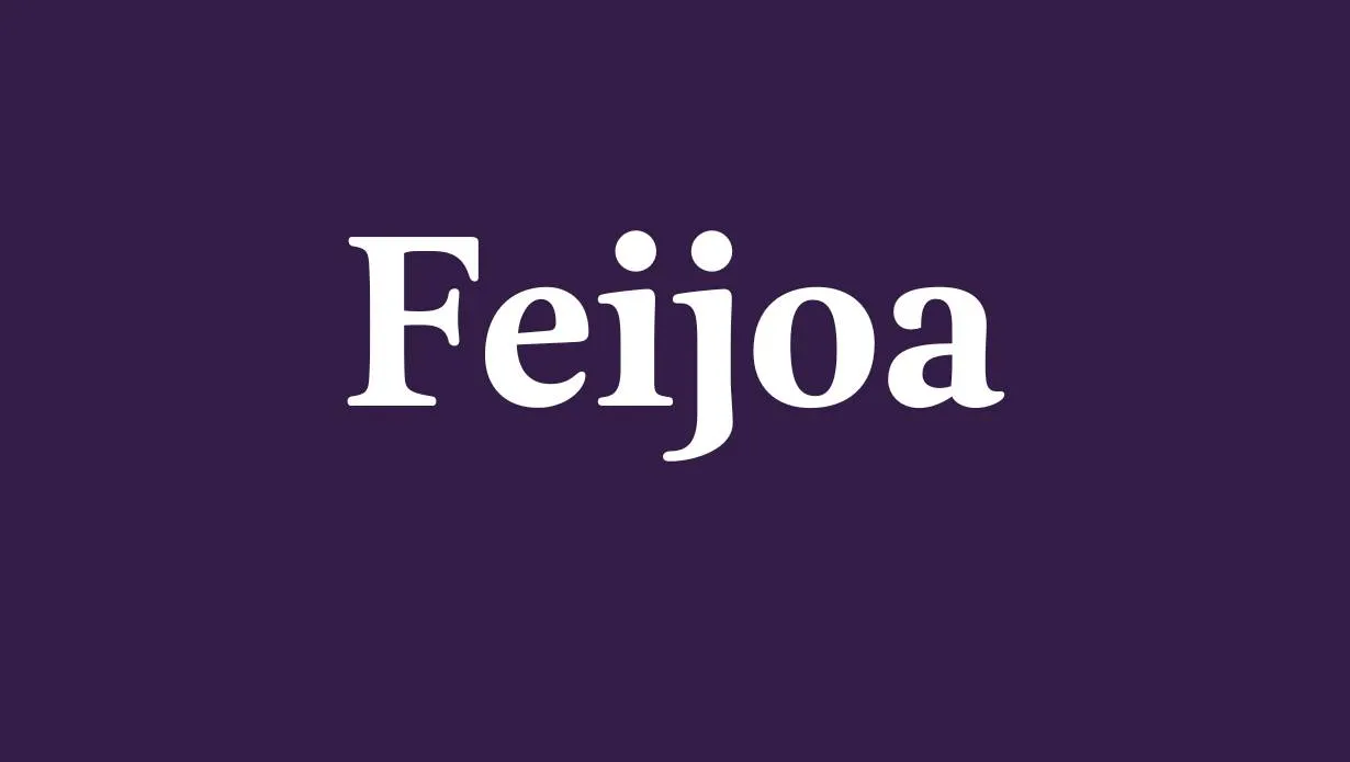 Feijoa Font Free Download