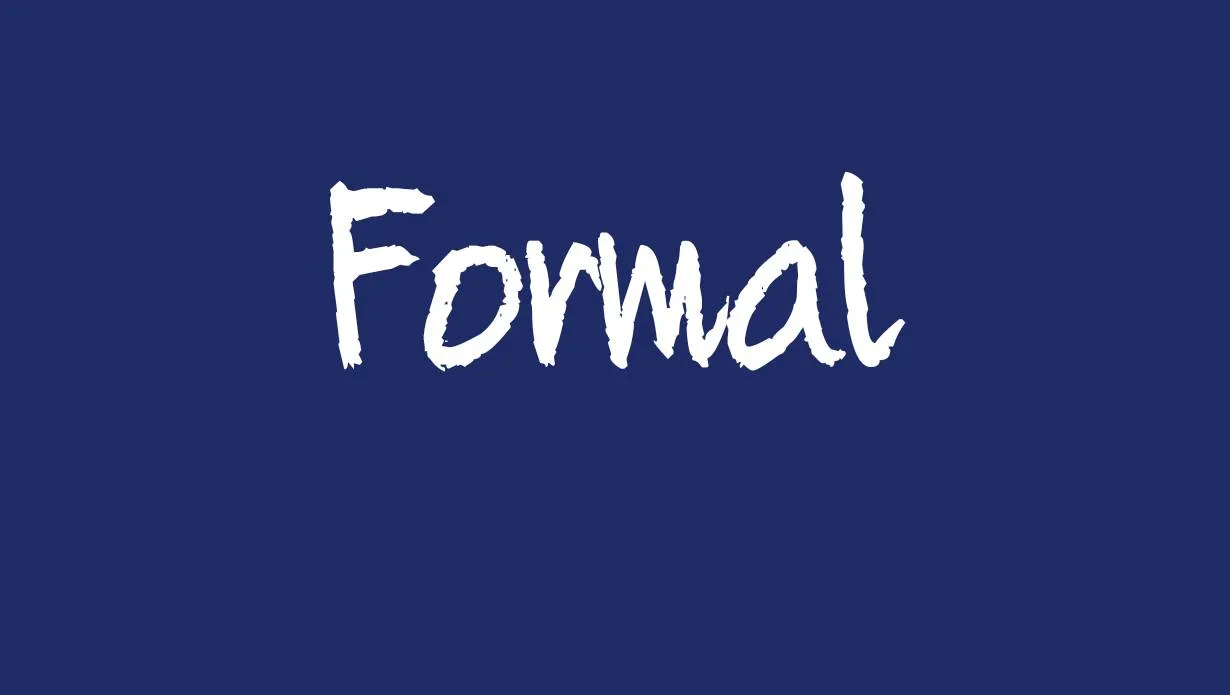 Formal Font