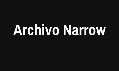 Archivo Narrow Font Free Download