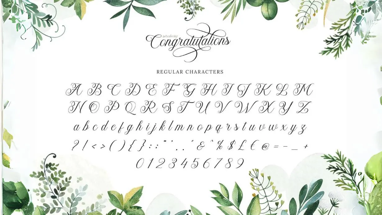 Congratulations Font