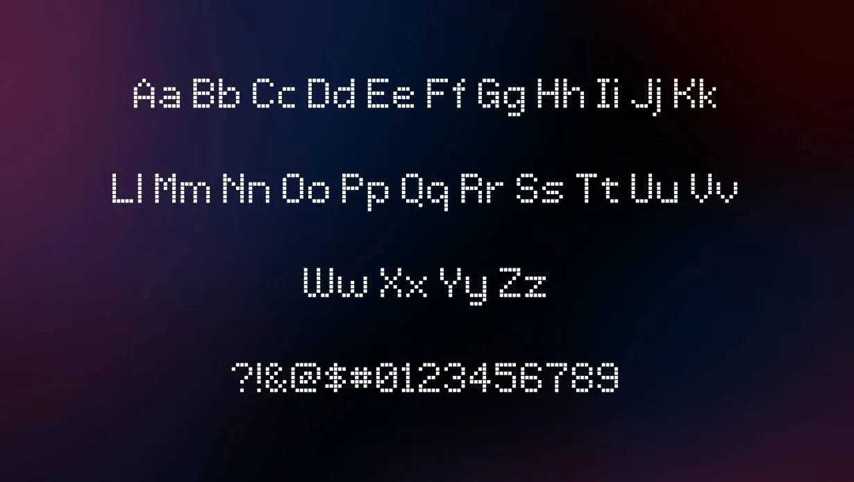 LCD Dot Font